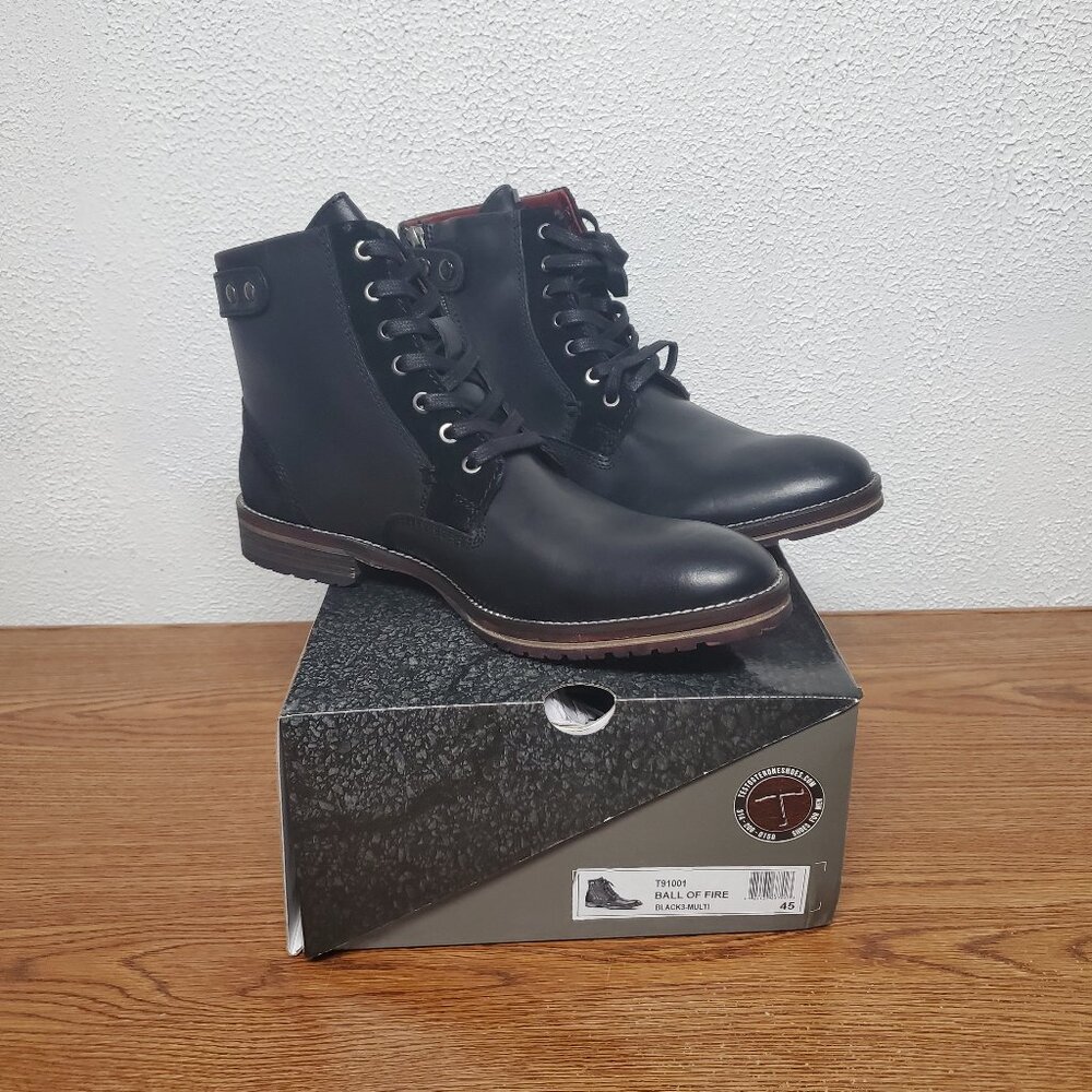 Mens Shoes Boots -Ball of Fire Black3-Multi - Testosterone Shoes - Size 11.5 New